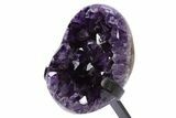 Amethyst Geode With Metal Stand - Uruguay #306919-3